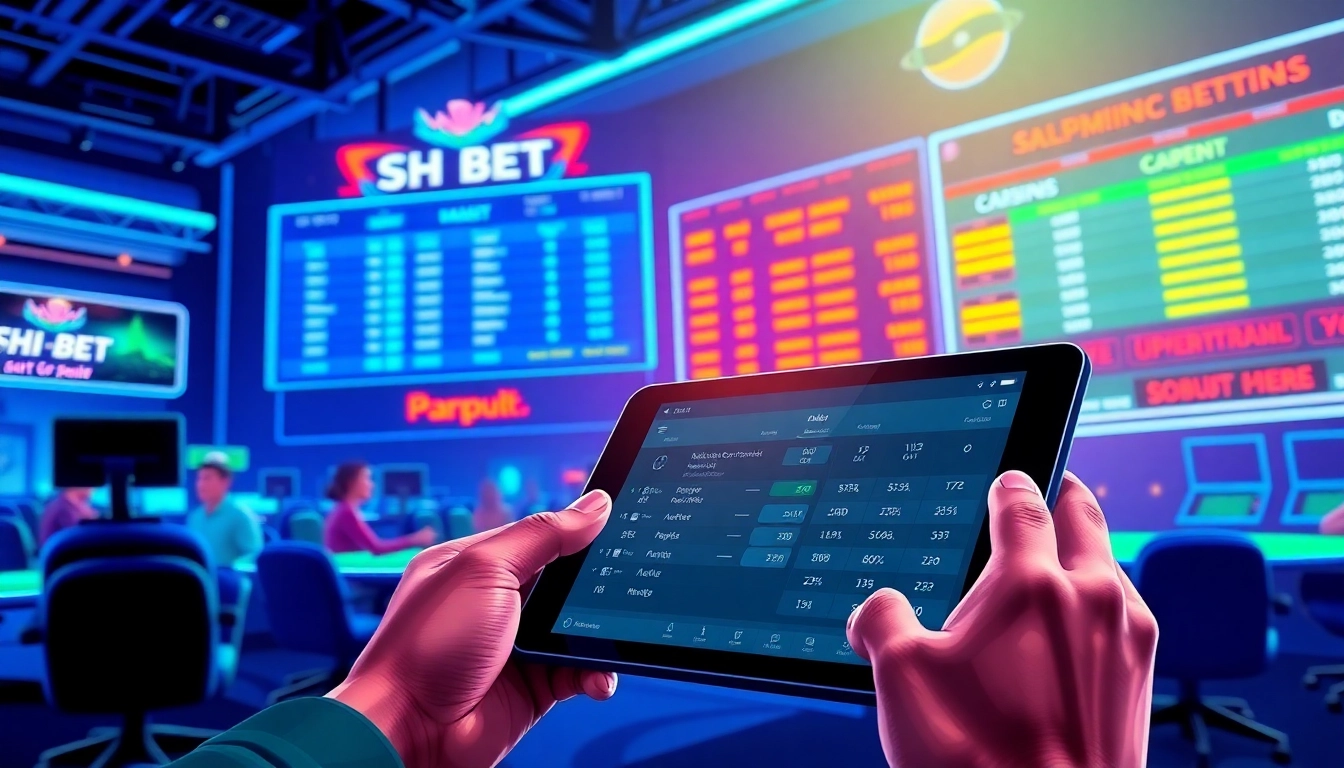 Experience the excitement of SH BET with dynamic visuals of online sports betting action.