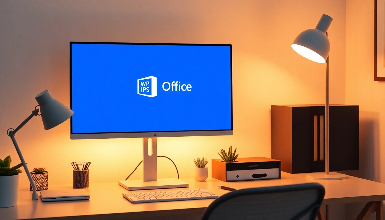 Enhance productivity with WPS Office中文 seamlessly integrated into a modern workspace.